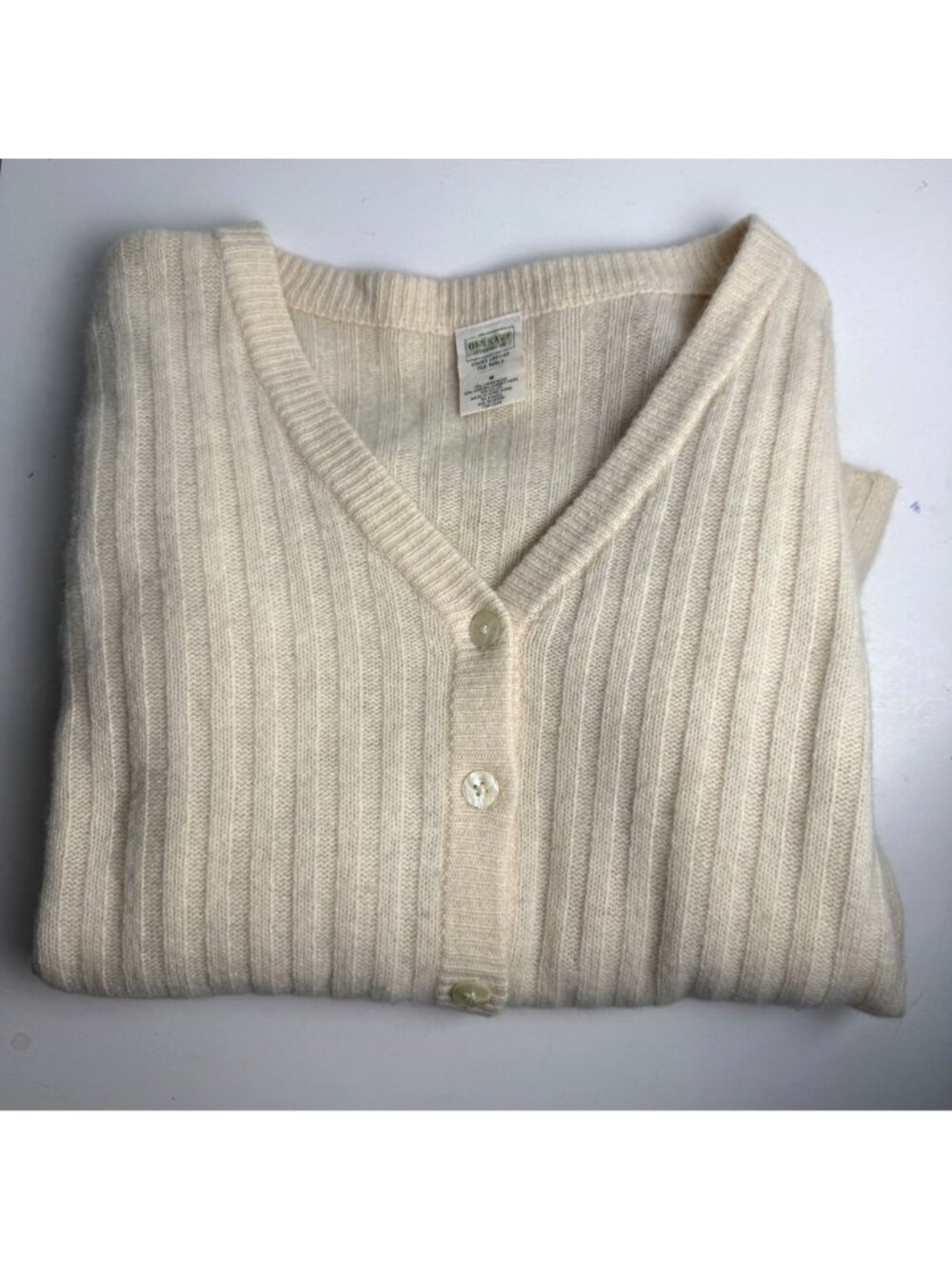 Old Navy Vintage Cardigan Lambswool Angora Blend Size M Y2K Gilmore Girls Fall - Picture 2 of 7